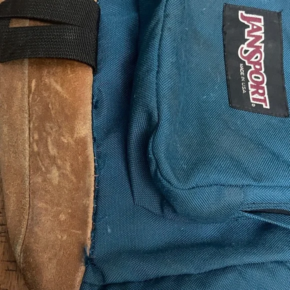 Vintage JanSport Teal and Tan Men's Backpack - Picture 5 of 5